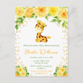 Geslachtsonzijdige babyshower voor giraffe briefkaart (Voorkant)