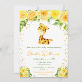 Geslachtsonzijdige babyshower voor giraffe kaart (Voorkant)