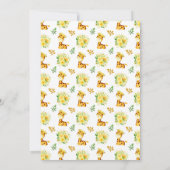 Geslachtsonzijdige babyshower voor giraffe kaart (Achterkant)