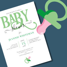 Geslachtsonzijdige Groene Pacifie Baby Borrel Kaart