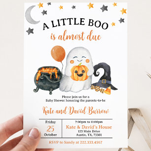 Geslachtsonzijdige Little Boo Baby Shower Uitnodig Kaart