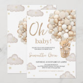 Geslachtsonzijdige Oh Babybeer Babyborrel Kaart (Voorkant / Achterkant)
