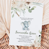 Geslachtsonzijdige Olifant Baby Shower Kaart