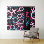 GESLACHTSOPENBARING Roze of Blauwe Baby Foto Op Ac Wandkleed (In Situ (horizontaal))