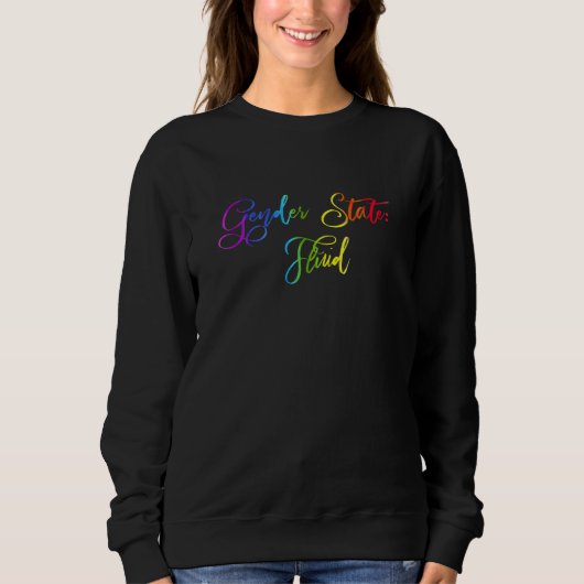 Geslachtsstaat Fluid Rainbow Genderneutrale Pride Trui (Voorkant)