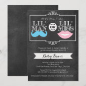 Geslachtsverdeling Baby shower uitnodiging (Voorkant / Achterkant)