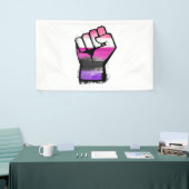 Geslachtsvloeibare Protest Vuist Spandoek (Beurs)