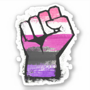Geslachtsvloeibare Protest Vuist Sticker