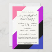 Geslachtsvloeibare queer vlag feestviering uitnodi kaart (Voorkant)