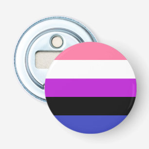Geslachtsvloeibare Vlag LGBT Flesopener Button Flesopener