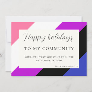 Geslachtsvloeiende felicitatie kerst vakantie Kaar Feestdagenkaart