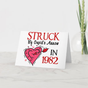 Geslagen door de Pijl van de Cupido in 1982 Feestdagen Kaart