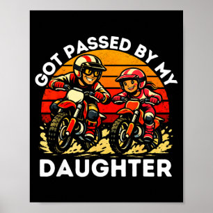 Geslagen Door Mijn Dochter Dirt Bike Motocross Vad Poster