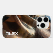 Geslagen kopertextuur - organisch Abstract metaal Case-Mate iPhone Case (Achterkant (horizontaal))