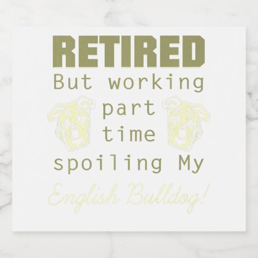 Gesleept Engels Bulldog Dog Owner Bier Etiket (Enkel label)