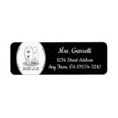 Geslepen geroten Samoyed Dog Cute Attitude Funding Etiket (Voorkant)