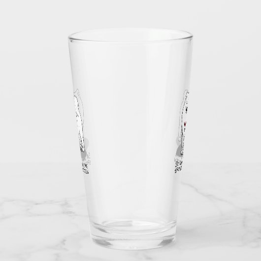 Geslepen geroten Samoyed Dog Cute Attitude Funding Glas (Rechts)