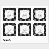 Geslepen geroten Samoyed Dog Cute Attitude Funding Vierkante Sticker (Vel)