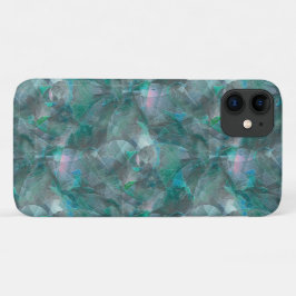 Geslepen groencyaan over onafgewerkt wandpleister Case-Mate iPhone case