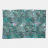 Geslepen groencyaan over onafgewerkt wandpleister theedoek (Horizontaal)