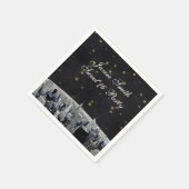Geslepen NYC Silhouette 2 Zwart Goud Ster Servetten (Hoek)