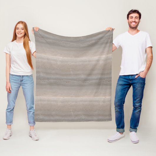 Geslepen travertijnsteen paddestoel taupe minimali fleece deken (In situ)