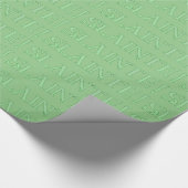 Gesleten groen glanzend inpakpapier medium (Hoek)