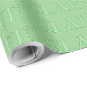 Gesleten groen glanzend inpakpapier medium (Rol Hoek)