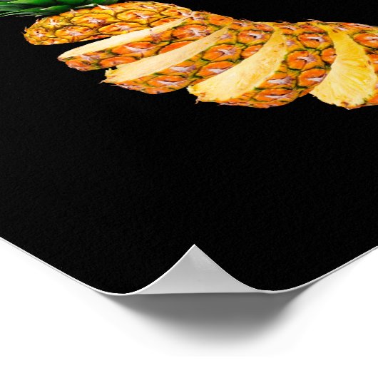 Geslikte anananas poster (Hoek)