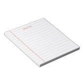 Geslined papier professioneel eenvoudig minimalist notitieblok (Schuin)