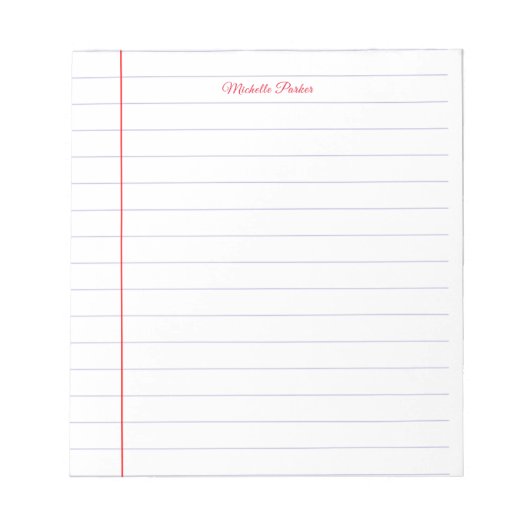 Geslined papier professioneel eenvoudig minimalist notitieblok (Voorkant)