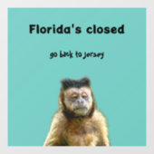 Gesloten aap-sticker van Florida Raamsticker (Vel)