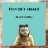 Gesloten aap-sticker van Florida Raamsticker (Vel 2)