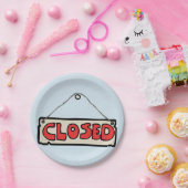 Gesloten Borden op papier Papieren Bordje (Feest)