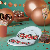 Gesloten Borden op papier Papieren Bordje