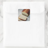 Gesloten brood vierkante sticker (Tas)