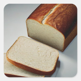 Gesloten brood vierkante sticker