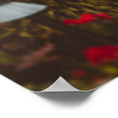 GESLOTEN BROWN WOODEN DEUR TIJDENS DAG POSTER (Hoek)