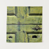 Gesloten bruine houten deur met twee panelen wandkleed (Voorkant (horizontaal))