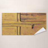 Gesloten bruine houten kast badhanddoek (Badhanddoek)