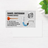 Gesloten buizen | Gepilde bakstenen muur | Aftrek Visitekaartje (Bureau)