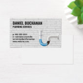 Gesloten buizen | Gepilde bakstenen muur Visitekaartje (Bureau)