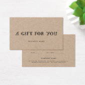 Gesloten cadeaubon Tattoo voor ouders Visitekaartje (Bureau)