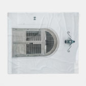 GESLOTEN DRUKDEUR BINNEN ZWARTE LICHTE ZIN FLEECE DEKEN (Voorkant (Horizontaal))