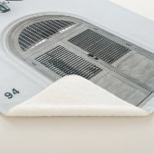 GESLOTEN DRUKDEUR BINNEN ZWARTE LICHTE ZIN SHERPA DEKEN (3/4)