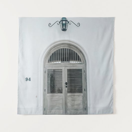 GESLOTEN DRUKDEUR BINNEN ZWARTE LICHTE ZIN WANDKLEED (Voorkant)