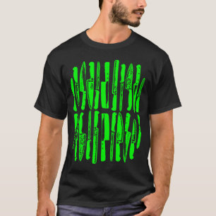 Gesloten en gedicteerd - Groen op donker T-shirt