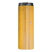 GESLOTEN GEEL HOUTEN DEUR MET PADLOCK THERMOSBEKER (Achterkant)