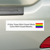 gesloten geest lgbt trots bumpersticker (Op auto)