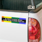Gesloten geesten gesloten monden Gay Pride Bumpersticker (Op Truck)